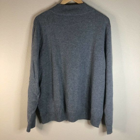 Shephe 100% Cashmere Pullover Sweater Gray Men's Size 52 Long Sleeve - Picture 3 of 9